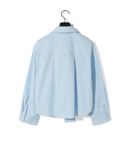 MIDIUMISOLID(ミディウミソリッド)の「MIDIUMISOLID for Ladies タイネックシャツ(シャツ/ブラウス・レディース・オフホワイト/ライトブルー/ブラック・FREE)」の4枚目の写真