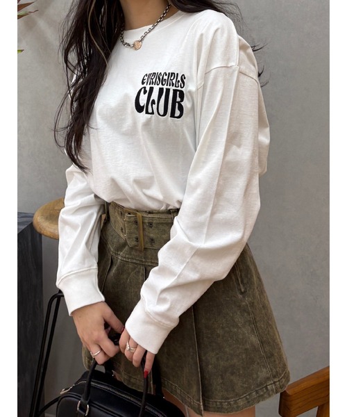 EVRIS（エヴリス）の「ワンポイントベーシックロンT（Tシャツ/カットソー・レディース・ホワイト/ピンク/イエロー/ブラック・FREE）」の7枚目の写真