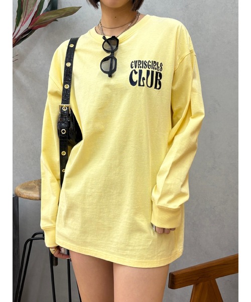 EVRIS（エヴリス）の「ワンポイントベーシックロンT（Tシャツ/カットソー・レディース・ホワイト/ピンク/イエロー/ブラック・FREE）」の15枚目の写真