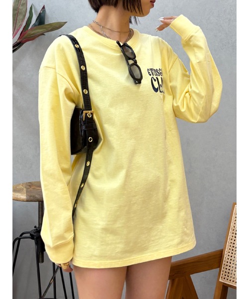 EVRIS（エヴリス）の「ワンポイントベーシックロンT（Tシャツ/カットソー・レディース・ホワイト/ピンク/イエロー/ブラック・FREE）」の17枚目の写真