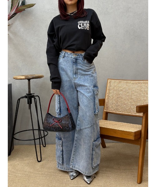 EVRIS（エヴリス）の「ワンポイントベーシックロンT（Tシャツ/カットソー・レディース・ホワイト/ピンク/イエロー/ブラック・FREE）」の10枚目の写真