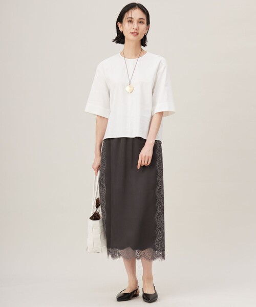 自由区（ジユウク）の「LIPストレッチプルオーバー ブラウス（シャツ/ブラウス・レディース・ブラック系/ベージュ系/アイボリー系・38/40）」の7枚目の写真