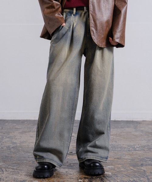 improves（インプローブス）の「バリエーション ワイドデニム（デニムパンツ・メンズ・サックスブルー系/インディゴブルー/ブラック/ブラック系2/ブラック系1/ブラック系/ブルー系1/ブラウン/ブルー系・MEDIUM/SMALL/LARGE/X-LARGE）」の9枚目の写真