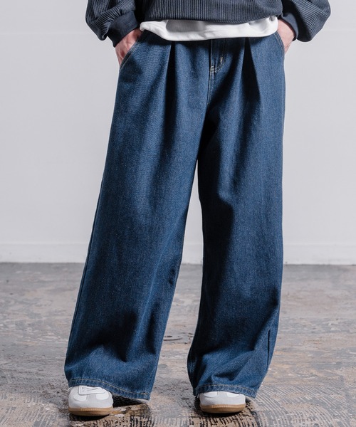 improves（インプローブス）の「バリエーション ワイドデニム（デニムパンツ・メンズ・サックスブルー系/インディゴブルー/ブラック/ブラック系2/ブラック系1/ブラック系/ブルー系1/ブラウン/ブルー系・MEDIUM/SMALL/LARGE/X-LARGE）」の6枚目の写真