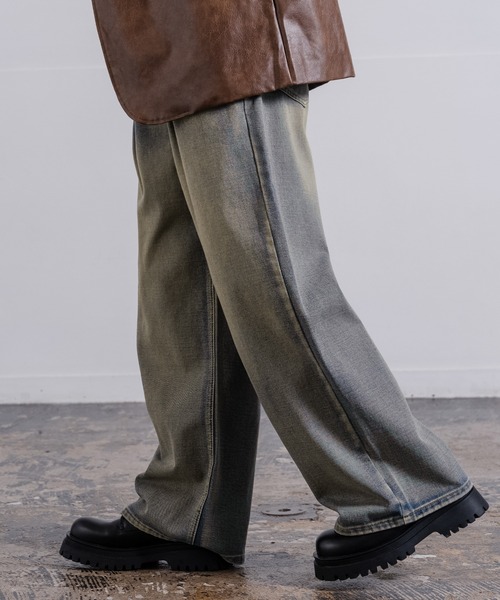 improves（インプローブス）の「バリエーション ワイドデニム（デニムパンツ・メンズ・サックスブルー系/インディゴブルー/ブラック/ブラック系2/ブラック系1/ブラック系/ブルー系1/ブラウン/ブルー系・MEDIUM/SMALL/LARGE/X-LARGE）」の14枚目の写真