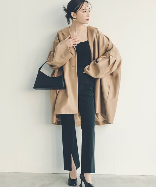 anuans（アニュアンス）の「ストレッチスリットフレアパンツ（その他パンツ・レディース・ブラック/ベージュ/ネイビー/ホワイト系その他・MEDIUM/SMALL/X-SMALL）」の8枚目の写真