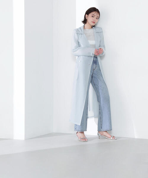 NATURAL BEAUTY BASIC(ナチュラルビューティーベーシック)の「◇シアートレンチコート(トレンチコート・レディース・ベージュ/ブルー・FREE)」の7枚目の写真