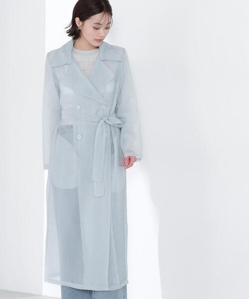 NATURAL BEAUTY BASIC(ナチュラルビューティーベーシック)の「◇シアートレンチコート(トレンチコート・レディース・ベージュ/ブルー・FREE)」の9枚目の写真