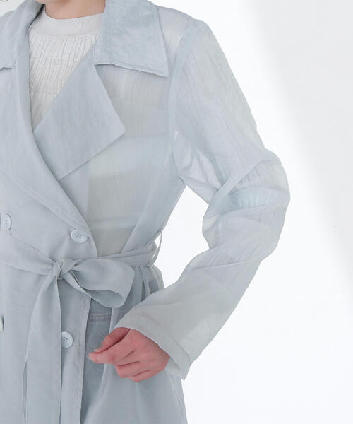 NATURAL BEAUTY BASIC(ナチュラルビューティーベーシック)の「◇シアートレンチコート(トレンチコート・レディース・ベージュ/ブルー・FREE)」の13枚目の写真