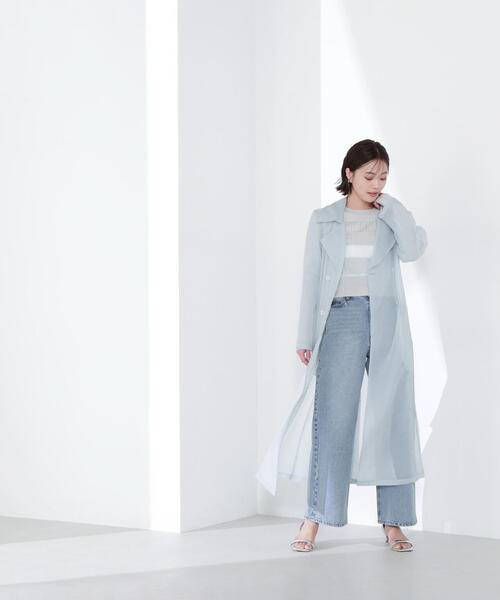NATURAL BEAUTY BASIC(ナチュラルビューティーベーシック)の「◇シアートレンチコート(トレンチコート・レディース・ベージュ/ブルー・FREE)」の2枚目の写真