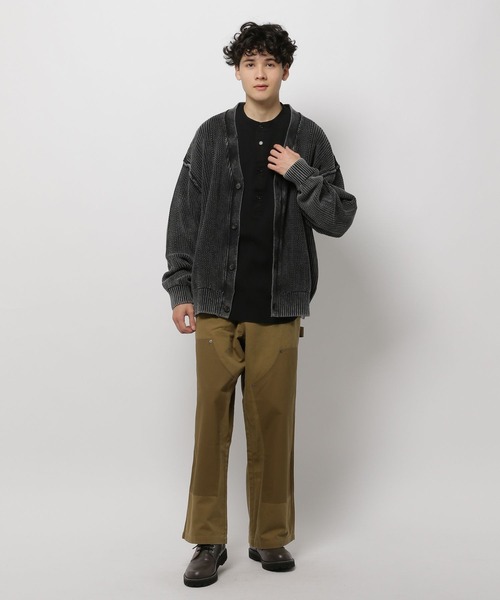 niko and...(ニコアンド)の「透かし切り替え加工ニットカーディガン(カーディガン/ボレロ・メンズ・ブラック/ベージュ/ライトブルー・LARGE/MEDIUM)」の4枚目の写真