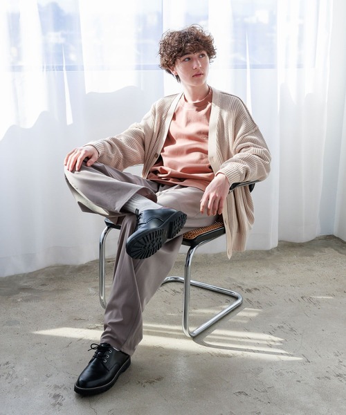 新品 Sandro バーガンディ ウール混ニットカーディガン UpcycleLino】BASIC ウール混デニム カーディガンシャツ｜nest