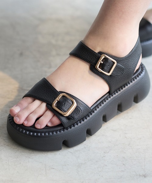 coca(ANDEX shoes product)(コカ)の「ダブルベルト バックル サンダル(サンダル・レディース・ホワイト/ブラック・LARGE/MEDIUM/SMALL)」の19枚目の写真