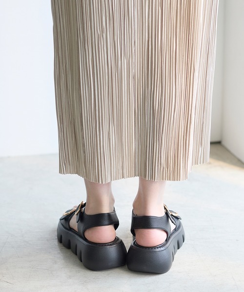 coca(ANDEX shoes product)(コカ)の「ダブルベルト バックル サンダル(サンダル・レディース・ホワイト/ブラック・LARGE/MEDIUM/SMALL)」の15枚目の写真