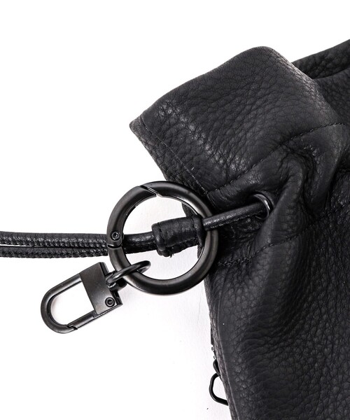 waku（ワク）の「【waku/ワク】レザー巾着ミニショルダー WK-0030（ショルダーバッグ・メンズ・ブラック・FREE）」の10枚目の写真