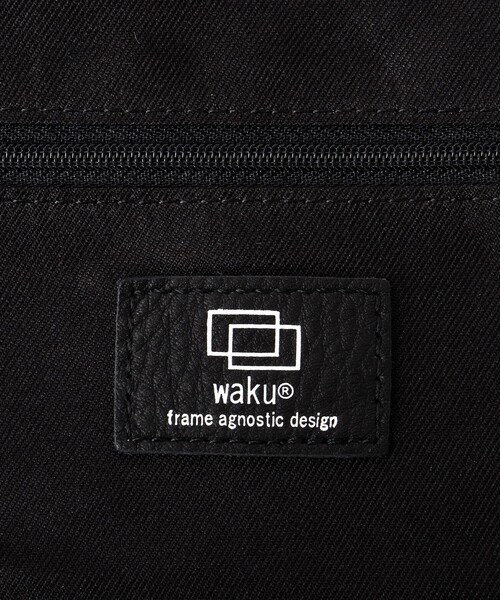 waku（ワク）の「【waku/ワク】レザー巾着ミニショルダー WK-0030（ショルダーバッグ・メンズ・ブラック・FREE）」の9枚目の写真