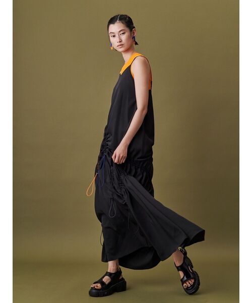 UN3D.（アンスリード）の「BASIC RIB KT TT / ベーシックリブニットタンクトップ（タンクトップ・レディース・ベージュ/ブルー/オレンジ/イエロー/ブラック/カーキ・FREE）」の14枚目の写真