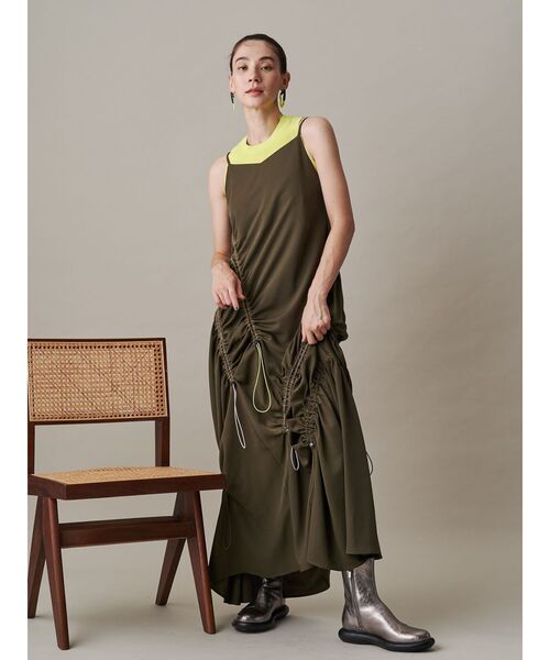 UN3D.（アンスリード）の「BASIC RIB KT TT / ベーシックリブニットタンクトップ（タンクトップ・レディース・ベージュ/ブルー/オレンジ/イエロー/ブラック/カーキ・FREE）」の19枚目の写真