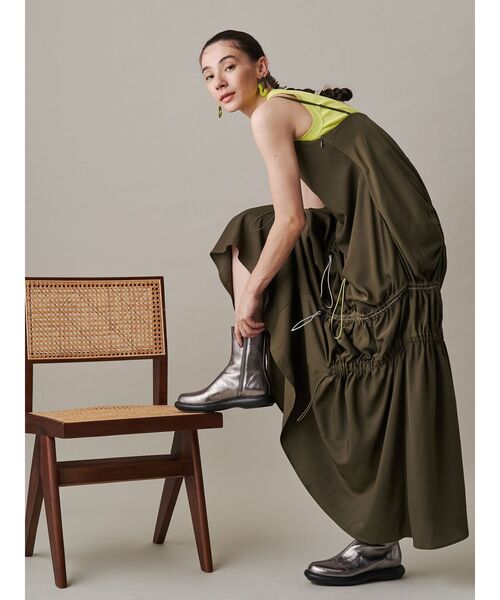 UN3D.（アンスリード）の「BASIC RIB KT TT / ベーシックリブニットタンクトップ（タンクトップ・レディース・ベージュ/ブルー/オレンジ/イエロー/ブラック/カーキ・FREE）」の20枚目の写真