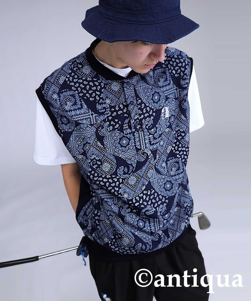 STCH】ペイズリー柄ベスト（ベスト）｜antiqua（アンティカ）の
