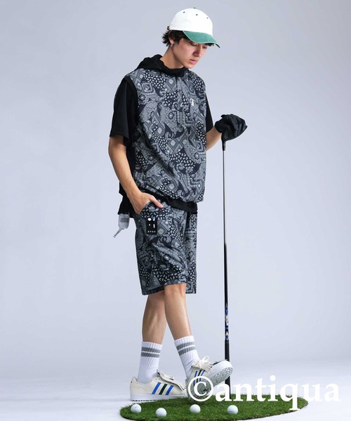 【STCH×ANTIQUA GOLF】ペイズリー柄ベスト STCH】ペイズリー柄ベスト（ベスト）｜antiqua（アンティカ）の
