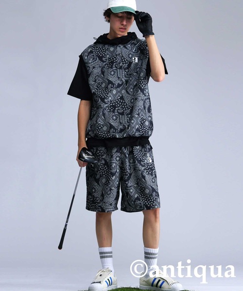 【STCH×ANTIQUA GOLF】ペイズリー柄ベスト STCH】ペイズリー柄ベスト（ベスト）｜antiqua（アンティカ）の