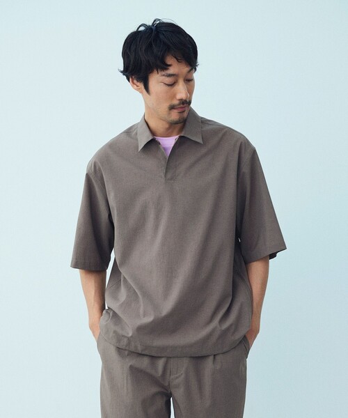 UNFILO(アンフィーロ)の「TENNEN TOUCH ポケットシャツ(ポロシャツ・メンズ・ブラック系/カーキ系/グレー系・X-LARGE/LARGE/MEDIUM/SMALL)」の4枚目の写真