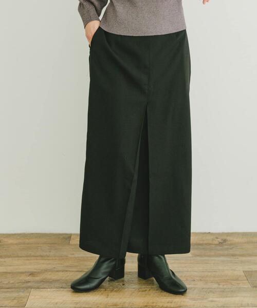 ITEMS URBANRESEARCH（アイテムズ アーバンリサーチ）の「ストレッチセンタータックスカート（スカート・レディース・ブラック/ベージュ・FREE）」の2枚目の写真