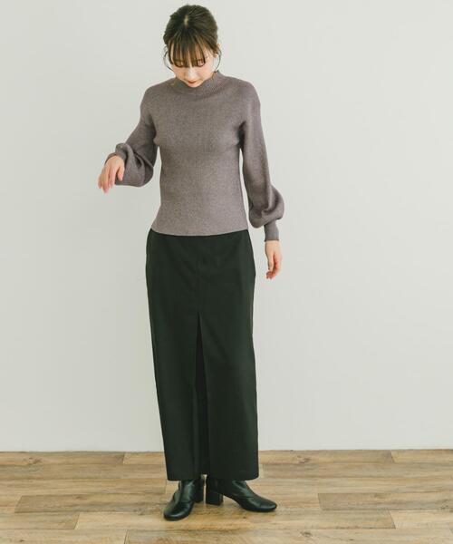 ITEMS URBANRESEARCH（アイテムズ アーバンリサーチ）の「ストレッチセンタータックスカート（スカート・レディース・ブラック/ベージュ・FREE）」の14枚目の写真