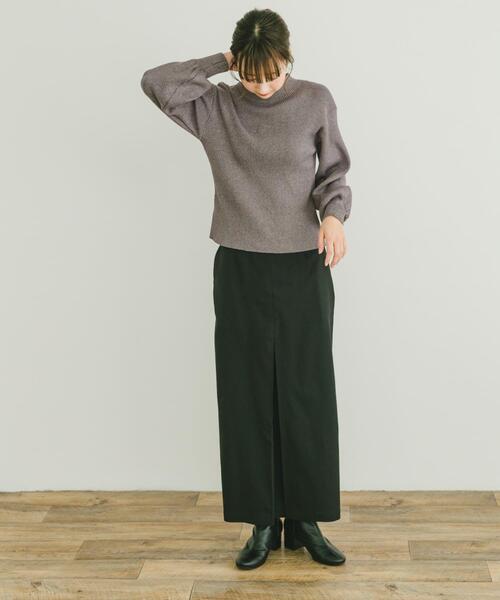 ITEMS URBANRESEARCH（アイテムズ アーバンリサーチ）の「ストレッチセンタータックスカート（スカート・レディース・ブラック/ベージュ・FREE）」の15枚目の写真