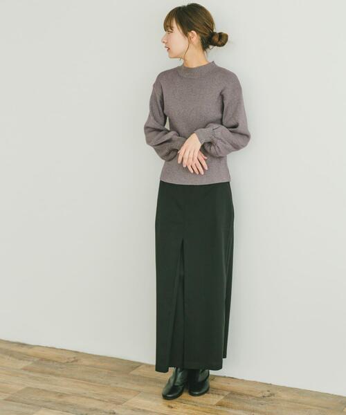 ITEMS URBANRESEARCH（アイテムズ アーバンリサーチ）の「ストレッチセンタータックスカート（スカート・レディース・ブラック/ベージュ・FREE）」の16枚目の写真