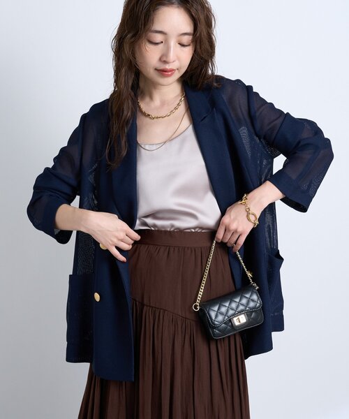 La boutique BonBon メッシュメタルボタンライトジャケット La boutique BonBon｜【ベストセラーアイテム・miki監修