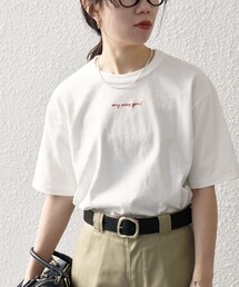【SHIPS any別注】Healthknit:〈洗濯機可能〉エンブロイダリー クロップド TEE