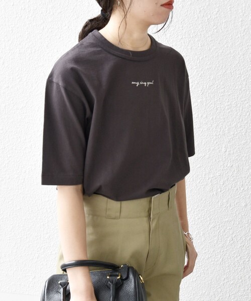 Healthknit(ヘルスニット)の「【SHIPS any別注】Healthknit:〈洗濯機可能〉エンブロイダリー クロップド TEE(Tシャツ/カットソー・レディース・オフホワイト/ブラック/ライトグリーン・ONE SIZE)」の22枚目の写真