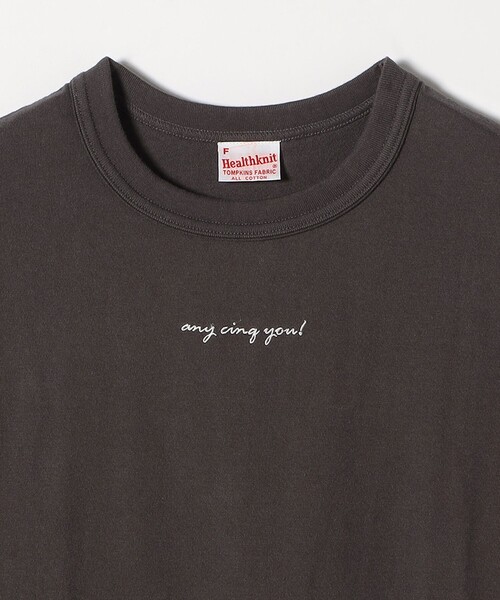 Healthknit(ヘルスニット)の「【SHIPS any別注】Healthknit:〈洗濯機可能〉エンブロイダリー クロップド TEE(Tシャツ/カットソー・レディース・オフホワイト/ブラック/ライトグリーン・ONE SIZE)」の5枚目の写真