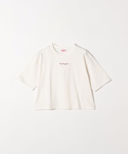 Healthknit(ヘルスニット)の「【SHIPS any別注】Healthknit:〈洗濯機可能〉エンブロイダリー クロップド TEE(Tシャツ/カットソー・レディース・オフホワイト/ブラック/ライトグリーン・ONE SIZE)」の11枚目の写真