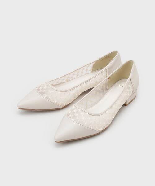 index（インデックス）の「レースチュールフラットパンプス（パンプス・レディース・ブラック/ナチュラル・02/03/01）」の5枚目の写真