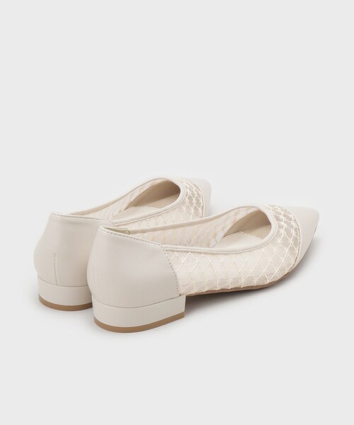 index（インデックス）の「レースチュールフラットパンプス（パンプス・レディース・ブラック/ナチュラル・02/03/01）」の7枚目の写真