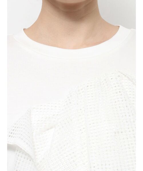 ELENDEEK（エレンディーク）の「レースドレープカットソー（Tシャツ/カットソー・レディース・オフホワイト/ブラック・FREE）」の12枚目の写真