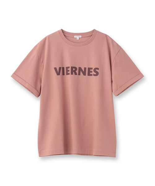 DRESSTERIOR(ドレステリア)の「【接触冷感/抗菌防臭/消臭】アイスクリアコットン VIERNESロゴT(Tシャツ/カットソー・レディース・ホワイト/サンドベージュ/ネイビー・36/38/34)」の22枚目の写真