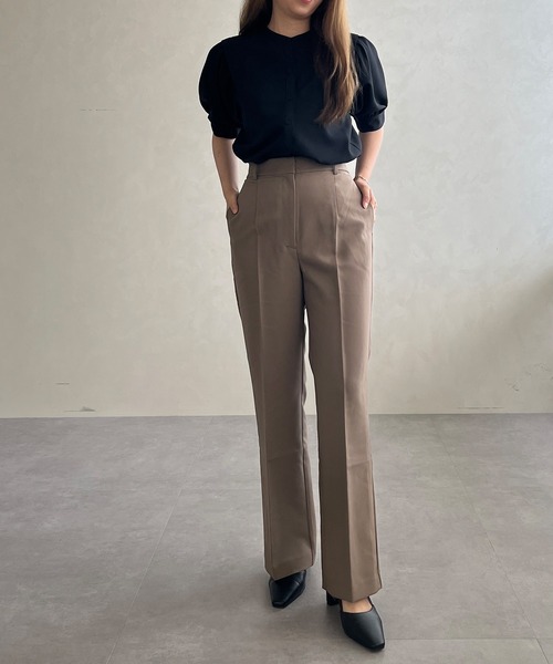 セール】新色追加 WEB限定 2025新作 フレアカットタックパンツ（その他