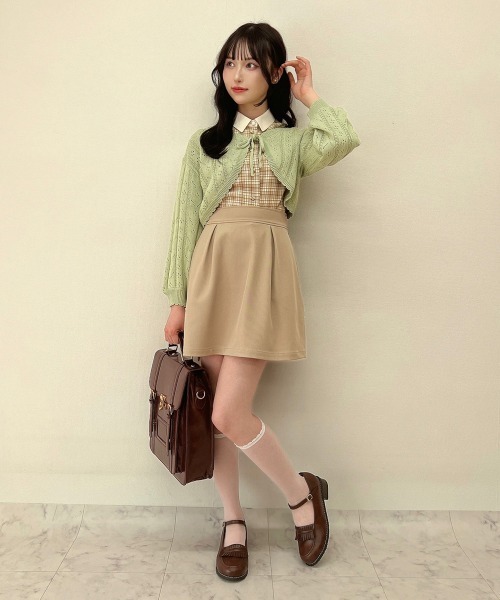 F i.n.t（フィント）の「ビッグリボンミニスカート/fint　フィント（スカート・レディース・ライトグレー/ネイビー/ベージュ・FREE）」の5枚目の写真