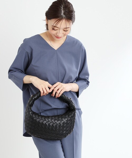 Reflect(リフレクト)の「【ショルダー付き/長財布も入る!】レザー調メッシュバッグ(ハンドバッグ・レディース・オフホワイト/ナチュラル/ブラック・00)」の10枚目の写真