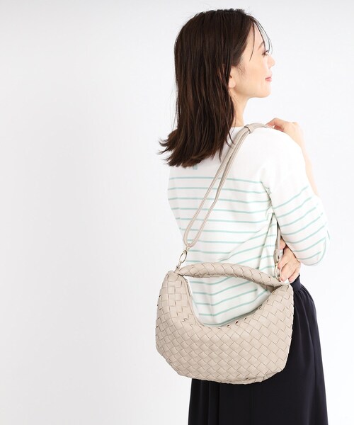 Reflect(リフレクト)の「【ショルダー付き/長財布も入る!】レザー調メッシュバッグ(ハンドバッグ・レディース・オフホワイト/ナチュラル/ブラック・00)」の13枚目の写真