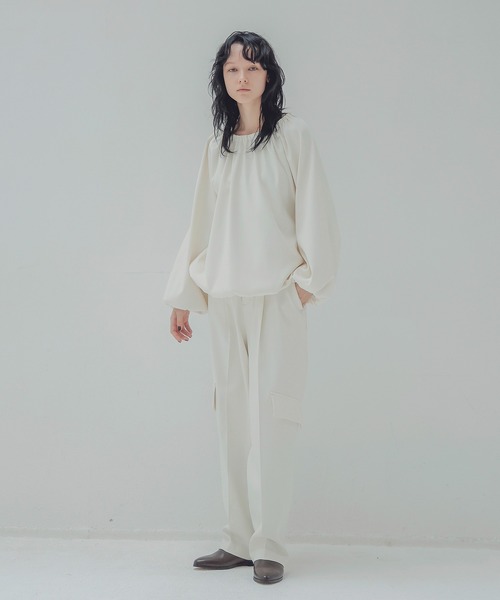 DRESSLAVE(ドレスレイブ)の「back peach classy work pants(バックピーチクラッシーワークパンツ)(カーゴパンツ・レディース・ホワイト・36/38)」の8枚目の写真