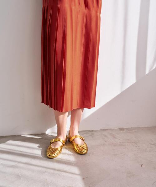 LANVIN en Bleu(ランバンオンブルー)の「ジョーゼットプリーツワンピース(ワンピース・レディース・レッド/イエロー・38/36)」の15枚目の写真