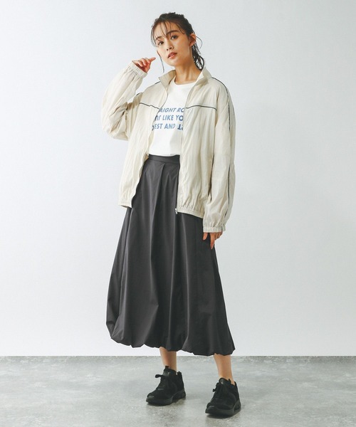 GLOBAL WORK(グローバルワーク)の「エアかるバルーンスカート/324550(スカート・レディース・アイボリー/スミクロ・LARGE/MEDIUM)」の15枚目の写真