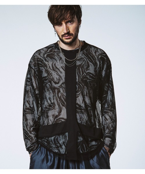 NO ID.（ノーアイディ）の「【NO ID.】Inverted Cross Mesh Pullover / インバーテッド クロス メッシュ プルオーバー（Tシャツ/カットソー・メンズ・ブラック/ホワイト・ONE SIZE）」の16枚目の写真