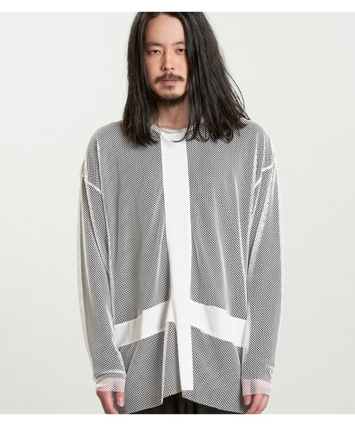 NO ID.（ノーアイディ）の「【NO ID.】Inverted Cross Mesh Pullover / インバーテッド クロス メッシュ プルオーバー（Tシャツ/カットソー・メンズ・ブラック/ホワイト・ONE SIZE）」の19枚目の写真