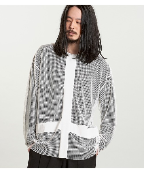 NO ID.（ノーアイディ）の「【NO ID.】Inverted Cross Mesh Pullover / インバーテッド クロス メッシュ プルオーバー（Tシャツ/カットソー・メンズ・ブラック/ホワイト・ONE SIZE）」の20枚目の写真